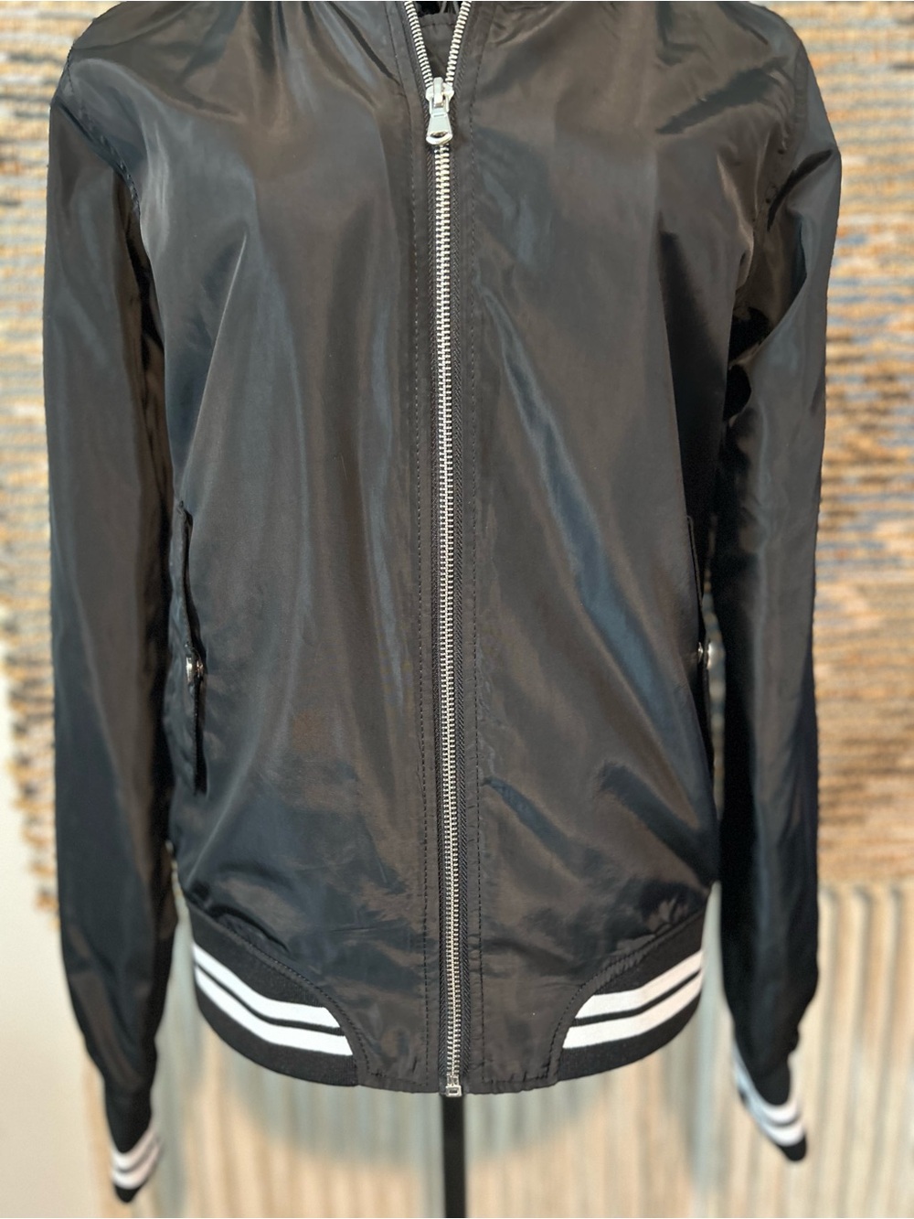Ci Sono Jacket with Striped Trim - Picture 3 of 9